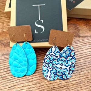 Trend Shop leather earrings